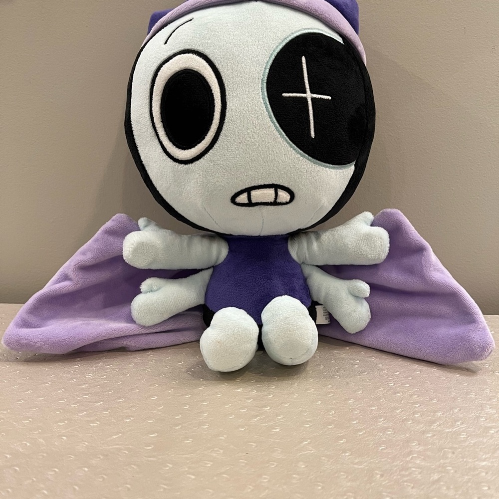 Purple and Black Plush Bat Stuffed Animal